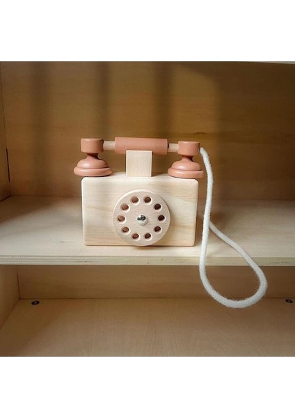 Suntek Hazırlanmış Ahşap Telefon Oyuncak Erken Eğitim Rol (Yurt Dışından)