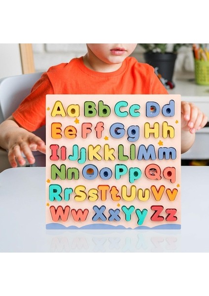 Suntek Çocuk Ahşap Abc Bulmaca Büyük ve Küçük Harfler (Yurt Dışından)