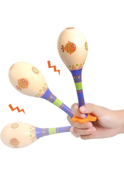 Suntek Bebek Toddler Için Ahşap Kum Çekiç Maraca Shaker (Yurt Dışından)