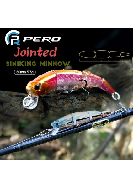 C Stili 70MM 5.7g Pero Eklemli Swimbait G Balıkçılık Cazibesi Batan Minnow Lures Jerkbait Alabalık Alanı Için Yapay Sert Yemler Bas Pike Levrek (Yurt Dışından) fiyatları