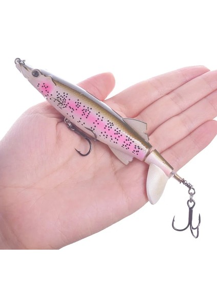 F Stili 1 Adet Whopper Plopper Balıkçılık Cazibesi 13CM 16G Topwater Sert Yem Dönen Yumuşak Kuyruk Yapay Yemler ile Pike Bas Olta Takımı (Yurt Dışından) indirimleri