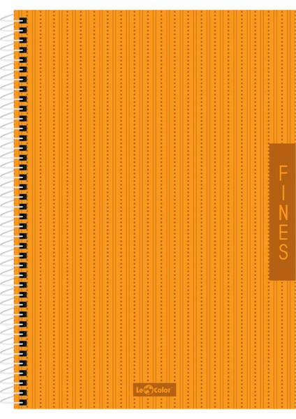 Fines Ofis Defter A4 Spiralli Kareli Turuncu