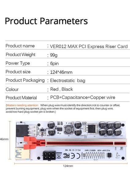 Yükseltici VER012 USB 3.0 Pcı-E Yükseltici VER012MAX Ekspres Kablo Yükseltici Video Kartı Için X16 Genişletici Pcı-E Yükseltici Kart Madencilik Için, A (Yurt Dışından)