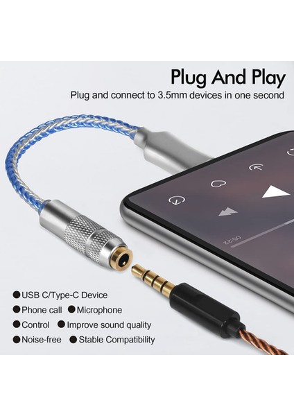 Tip-C - 3.5mm Adaptör Hifi Dijital Kulaklık Amplifikatörü CX31993 Çip Dac Ses Çözme Kablosu Android WIN10 Için (Yurt Dışından) fırsatları