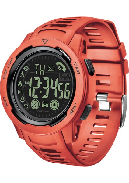 Pr3 Elektronik Bilek Saati Açık Su Geçirmez Koşu Kronograf Çalar Saat Çok Fonksiyonlu Akıllı Saat Kırmızı (Yurt Dışından)