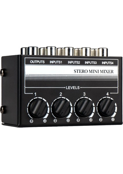 4 Kanal Stereo Ses Mikseri Desteği Rca Giriş ve Çıkış Ayrı Ses Kontrollerine Sahip Mini Pasif Stereo Mikser (Yurt Dışından)