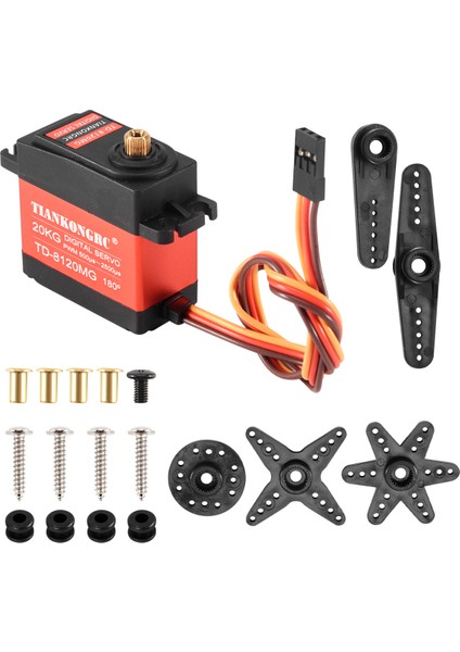 TD-8120MG Su Geçirmez Metal Dişli Dijital Servo 20KG Yüksek Tork 180 Açı Rc Uzaktan Kumanda Araba Modeli Araç 20KG Servo (Yurt Dışından) fiyatları