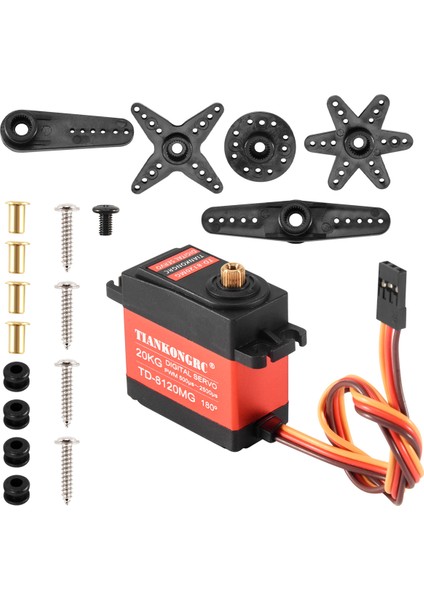 TD-8120MG Su Geçirmez Metal Dişli Dijital Servo 20KG Yüksek Tork 180 Açı Rc Uzaktan Kumanda Araba Modeli Araç 20KG Servo (Yurt Dışından) modelleri