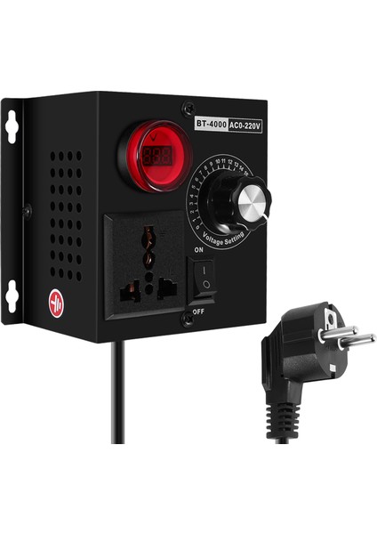 AC220V 4000W Scr Elektronik Voltaj Regülatörü Sıcaklık Motor Fan Hız Kontrol Cihazı Dimmer Elektrikli Alet Ayarlanabilir, Ab Tak (Yurt Dışından)
