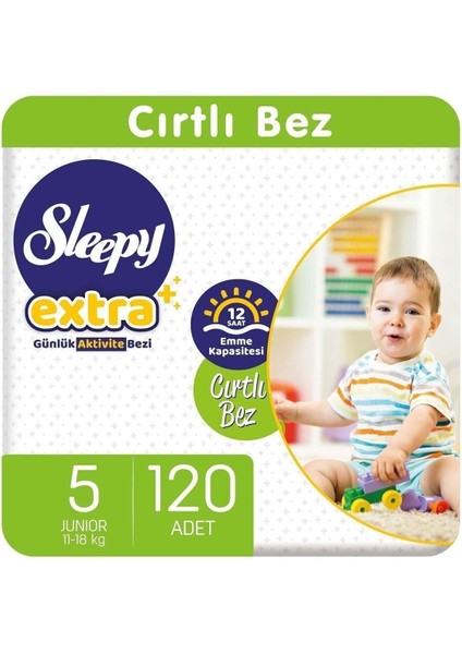 Extra günlük Aktivite Bezi 5 Numara Junior 120 Adet