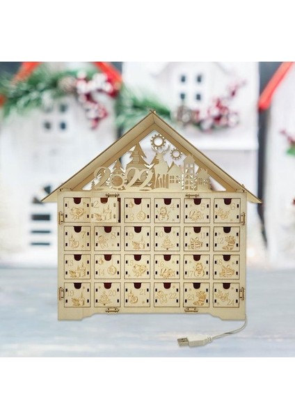 Noel Ahşap Noel Takvimi Çocuklar Için 24 Çekmeceli (Yurt Dışından)