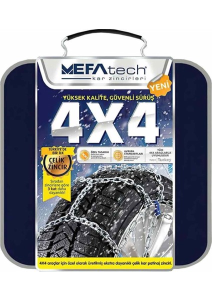 Mefatech 215/55X15 Kar Patinaj Zinciri 4x4 Jeep ve Minibüslere Uyumlu NO:800