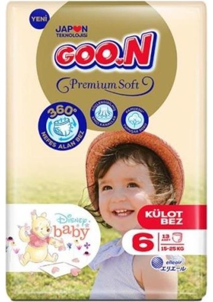 Premium Soft 6 Numara Külot Bez 15-25 kg 52 Adet