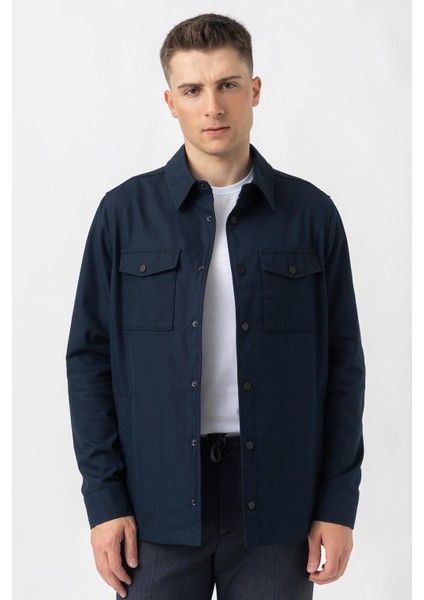 Aarberg 58144 Mevsimlik Slim Fit Pamuklu Mont Lacivert