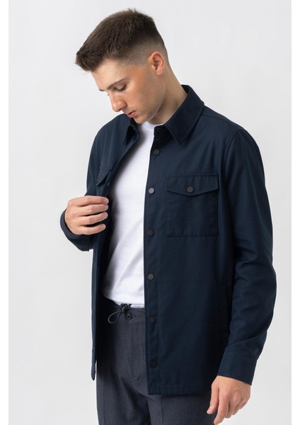 Aarberg 58144 Mevsimlik Slim Fit Pamuklu Mont Lacivert fırsatları