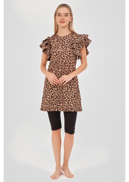 Hera Desenli Yarım Kol Yarı Kapalı Mayo fırsatları