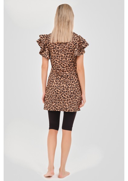 Hera Desenli Yarım Kol Yarı Kapalı Mayo indirimleri