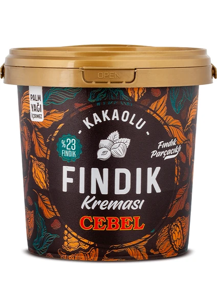 Fındık Parçacıklı Kakaolu Fındık Kreması 900 gr Kova % 23