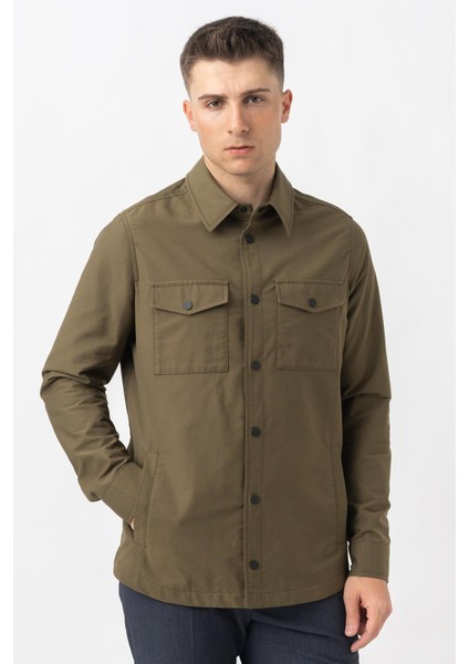 Aarberg 58144 Mevsimlik Slim Fit Pamuklu Mont Haki fırsatları