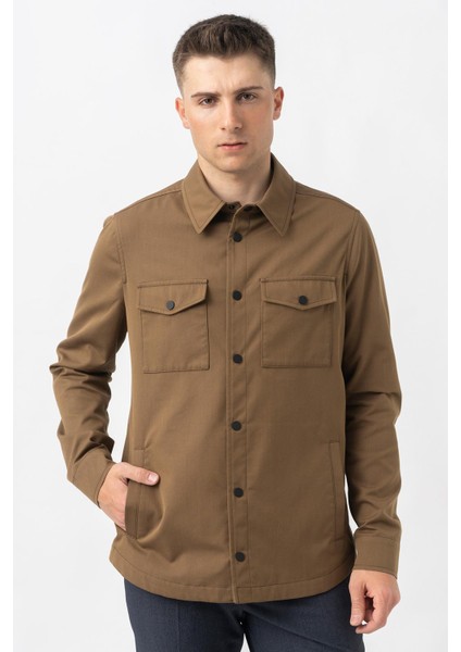 Aarberg 58144 Mevsimlik Slim Fit Pamuklu Mont Camel