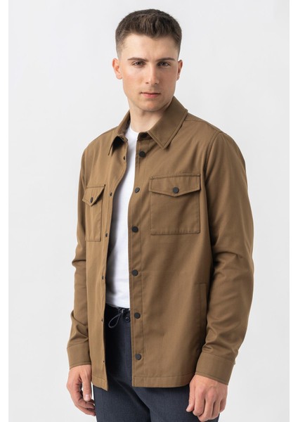 Aarberg 58144 Mevsimlik Slim Fit Pamuklu Mont Camel fırsatları
