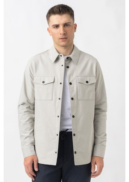 Aarberg 5814 Mevsimlik Slim Fit Pamuklu Mont Taş