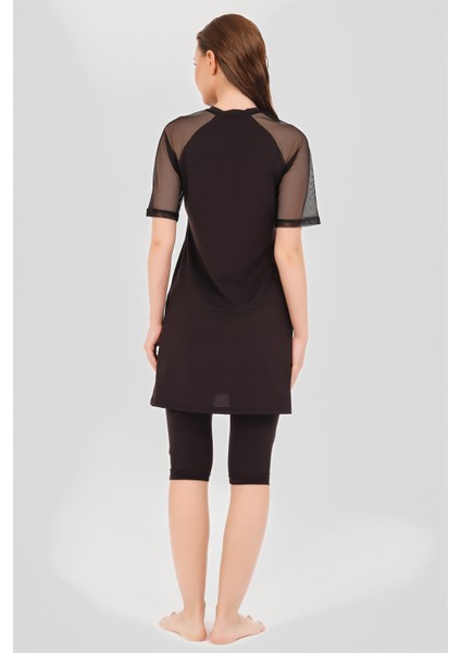 Reglan Fileli Yarım Kol Yarı Kapalı Mayo fiyatları