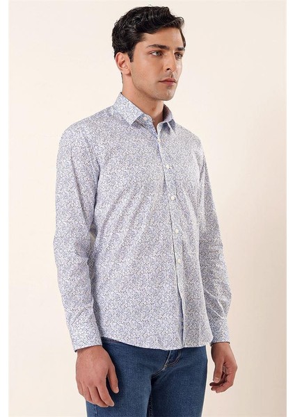 Mavi Slim Fit Sert Yaka Gömlek 30135300 fırsatları