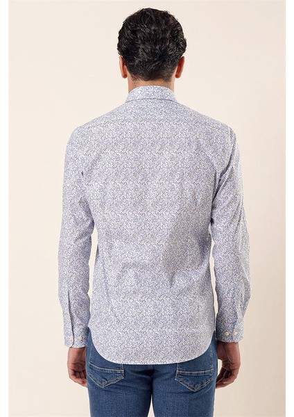 Mavi Slim Fit Sert Yaka Gömlek 30135300 indirimleri