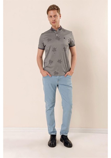 Siyah Kısa Kollu Baskılı Örme Pamuklu Casual Slim Fit Dar Kesim T-Shirt 1011230173 fiyatları