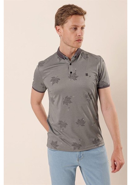 Siyah Kısa Kollu Baskılı Örme Pamuklu Casual Slim Fit Dar Kesim T-Shirt 1011230173 fırsatları