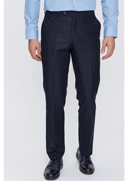 Lacivert Yandan Cepli Basic Comfort Fit Pantolon 1003220005