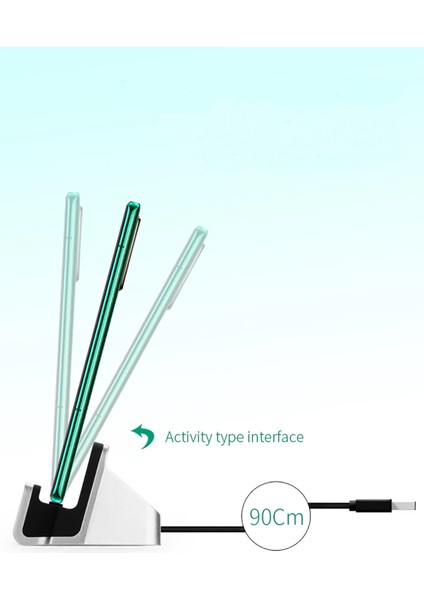 Masaüstü Micro USB Dock Şarj & Data Istasyonu Telefon Şarj Kablo Stand USB Çıkışlı 2ın1