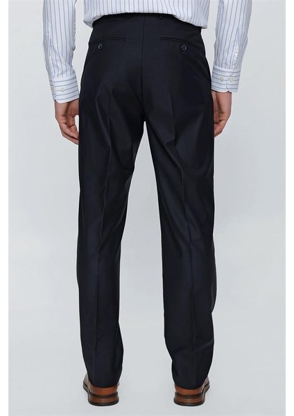 Lacivert Gabardin Yan Cepli Comfort Fit Rahat Kesim Basic Pantolon 1003230005 fırsatları