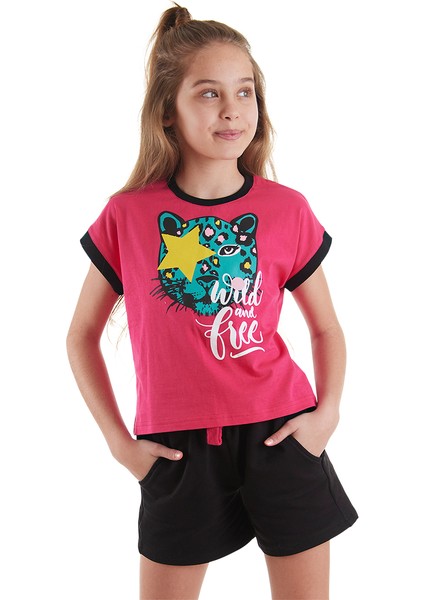 Wild And Free Kız Çocuk T-Shirt Şort Takım