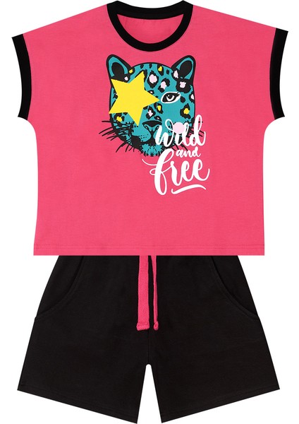 Wild And Free Kız Çocuk T-Shirt Şort Takım modelleri