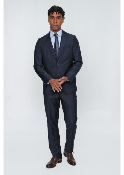 Lacivert Gabardin Mono Yaka 4 Drop Comfort Fit Rahat Kesim Basic Takım Elbise 1001240009 fiyatları