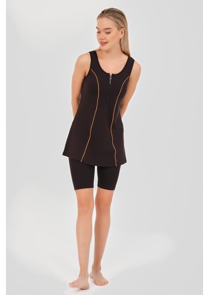 Spor Biye Detaylı Askılı Yarı Kapalı Mayo fiyatları