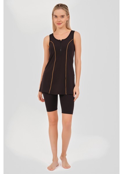 Spor Biye Detaylı Askılı Yarı Kapalı Mayo modelleri