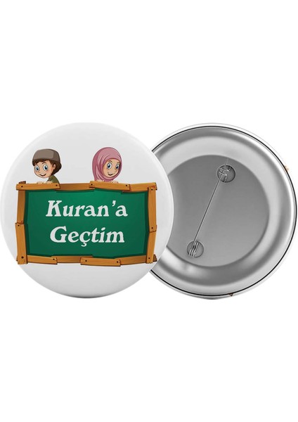 Satürn Design Kurana Geçtim Çanta Rozeti 20 Adet En Büyük Boy 5.8cm Iğneli Broş