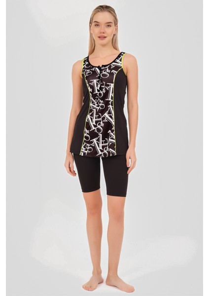 Desenli Biye Süslemeli Askılı Yarı Kapalı Mayo modelleri