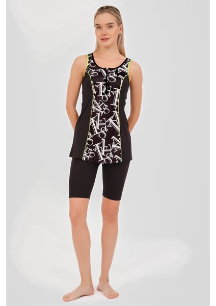 Desenli Biye Süslemeli Askılı Yarı Kapalı Mayo fırsatları