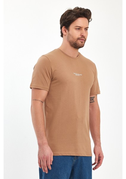 Erkek Önü Rodi Baskılı Bisiklet Yaka T-Shirt RD24YE002757
