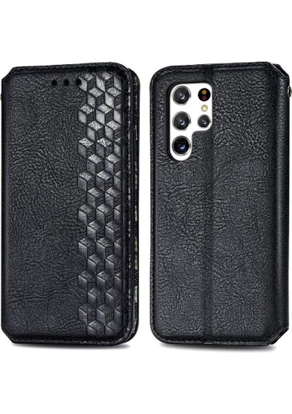 Samsung Galaxy S22 Ultra Flip Kapak Için Kılıf Zarif Iş Cüzdan (Yurt Dışından)