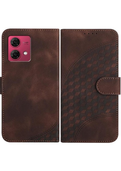Motorola Moto G84 5g Darbeye Deri Kılıf Manyetik Kart Tutucu (Yurt Dışından)