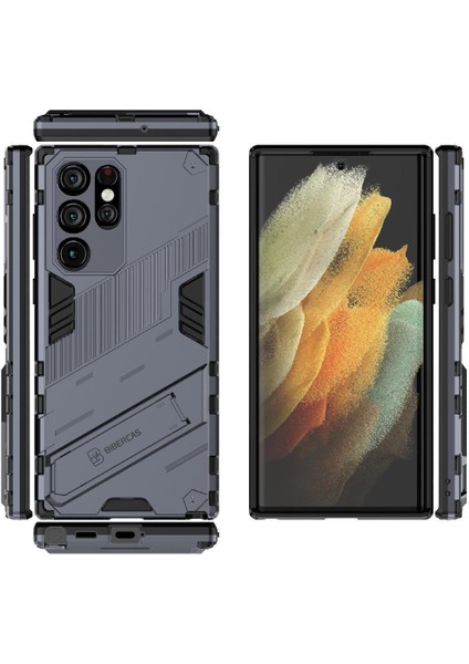 Samsung Galaxy S22 Ultra 5g Kickstand Sağlam Askeri Koruyucu Kılıf (Yurt Dışından)