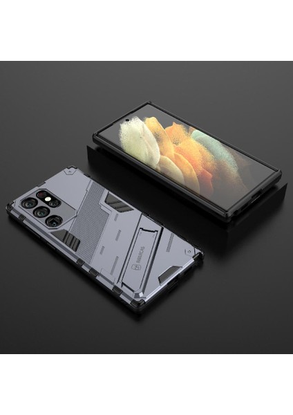 Samsung Galaxy S22 Ultra 5g Kickstand Sağlam Askeri Koruyucu Kılıf (Yurt Dışından)