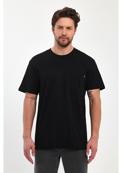 Erkek Önü Tek Cepli Bisiklet Yaka T-Shirt RD24YE002271