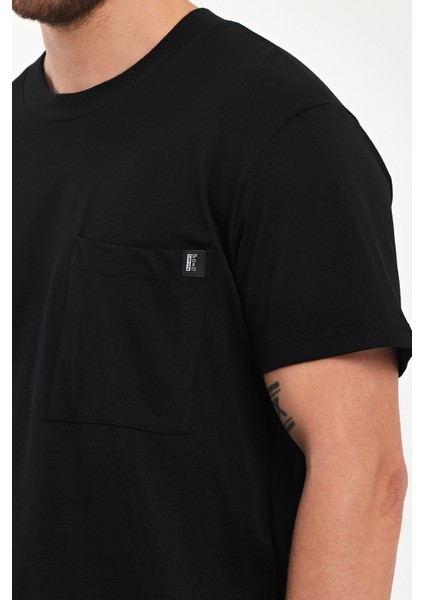 Erkek Önü Tek Cepli Bisiklet Yaka T-Shirt RD24YE002271