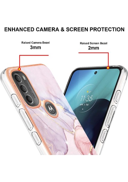 Motorola Moto G71 5g Koruma Yumuşak Tampon Mermer Desen Ince (Yurt Dışından) fiyatları
